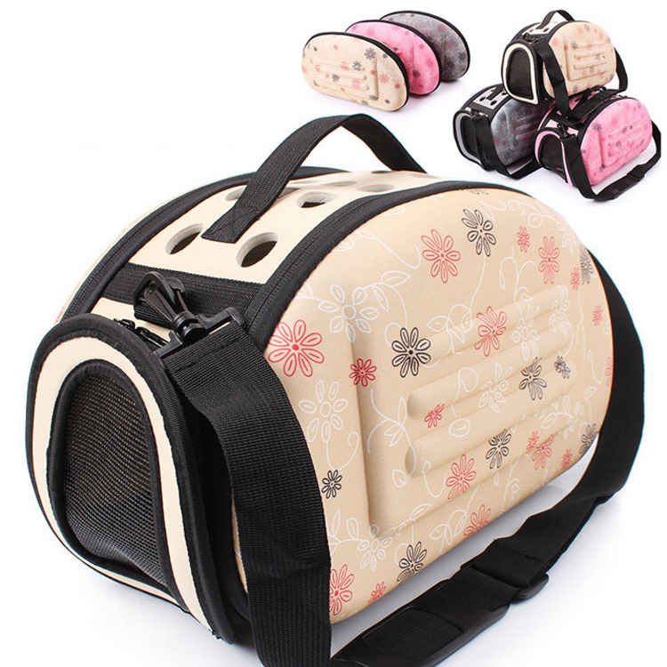 Wholesale Foldable Pet Carrier Puppy Dog Cat EVA bag Outdoor Travel Shoulder Bag for Small Dog Pets Kittens & Puppies handbag