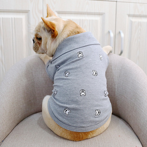 Wholesale Pet Accessories Spring and Summer Designer Fat Dog Clothes High Quality Fashion French Bulldog Clothes Stocked