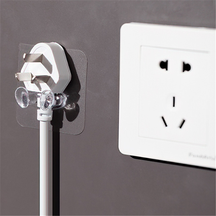 Transparent plastic strong non-trace Phone Holder Umbrella plug Socket Wire Wall holder Storage Hook