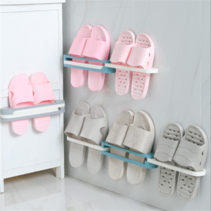 Self adhesive 3 in 1 Wall Mounted Foldable Shoes Organizer Holder Storage Hanger rack