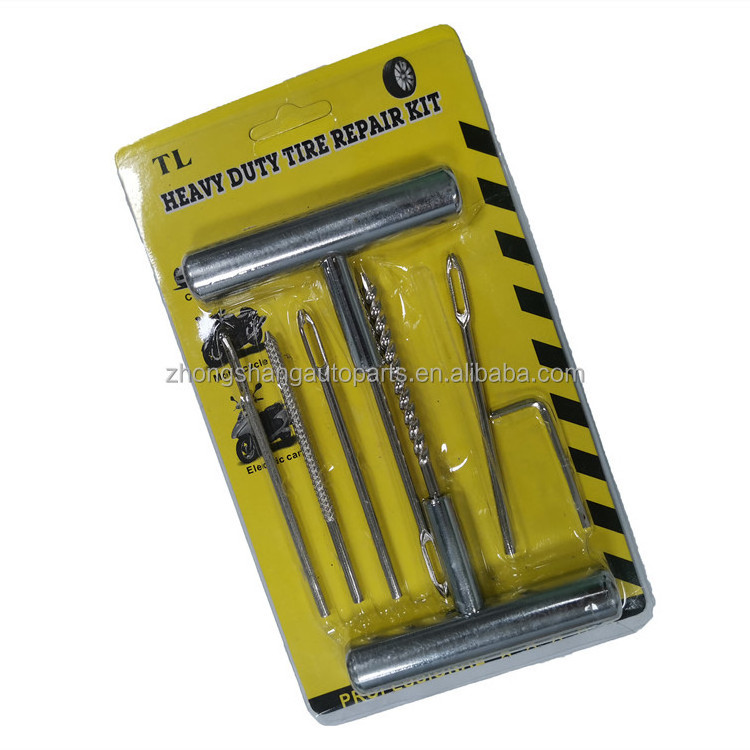 Whole sale 8 in 1 metal handle flat tire repair kit for tire repair tools