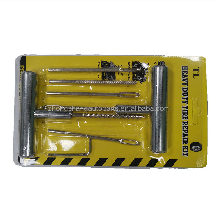 Whole sale 8 in 1 metal handle flat tire repair kit for tire repair tools