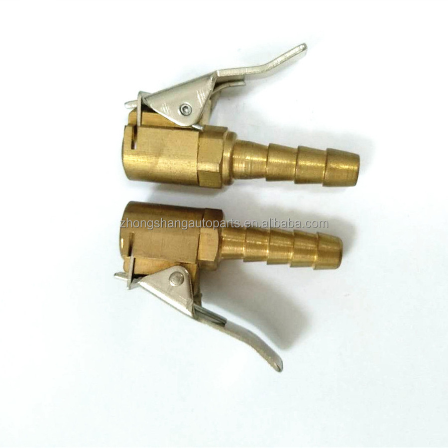 Hot sell close end type brass tire inflating air chuck for tire repair tool