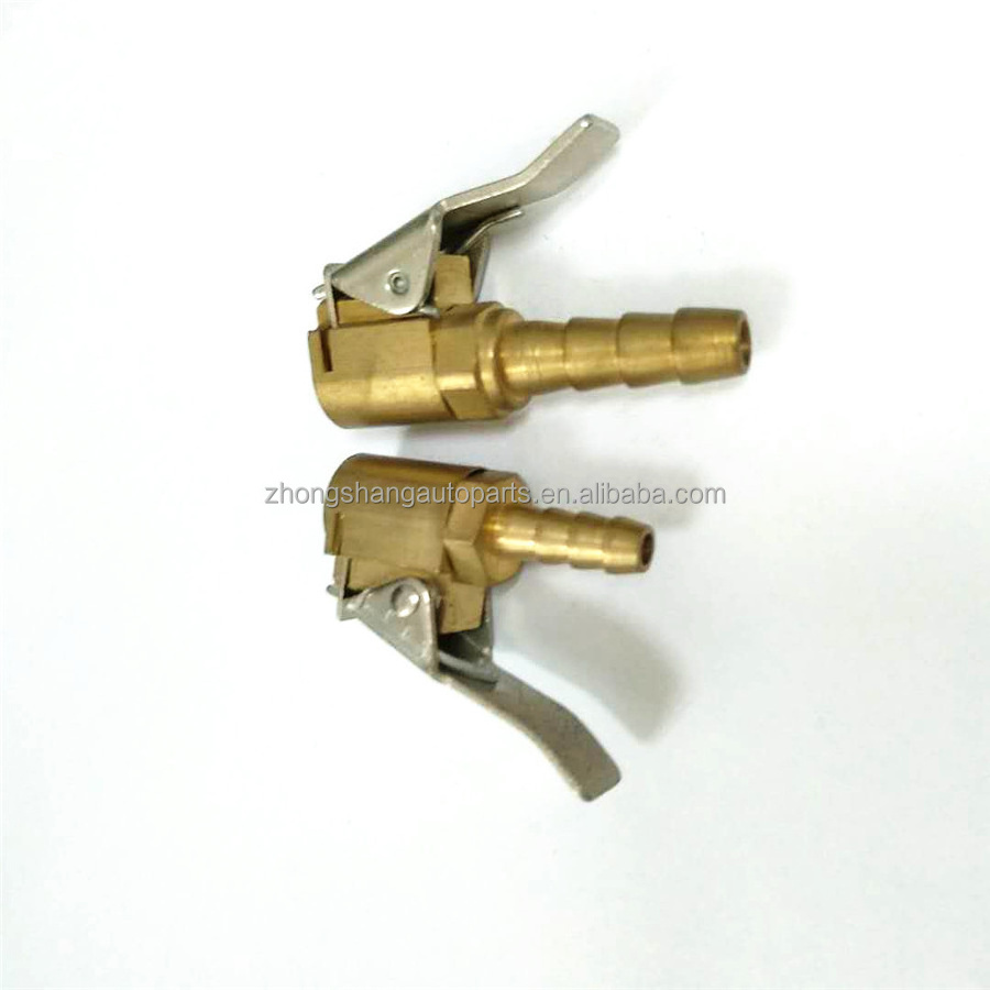 Hot sell close end type brass tire inflating air chuck for tire repair tool