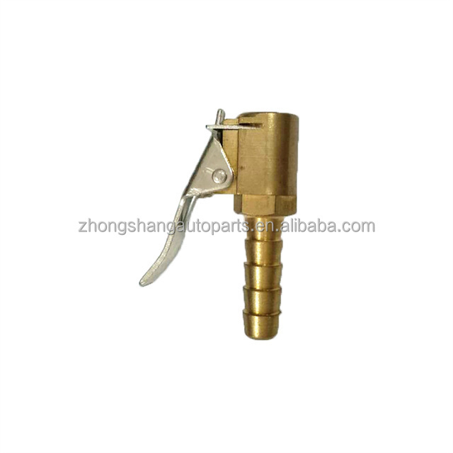 Hot sell close end type brass tire inflating air chuck for tire repair tool