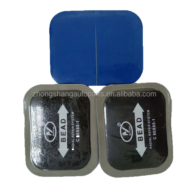 Hot sell car square tire seal patch for tubeless car and bike 80*125mm tires patch