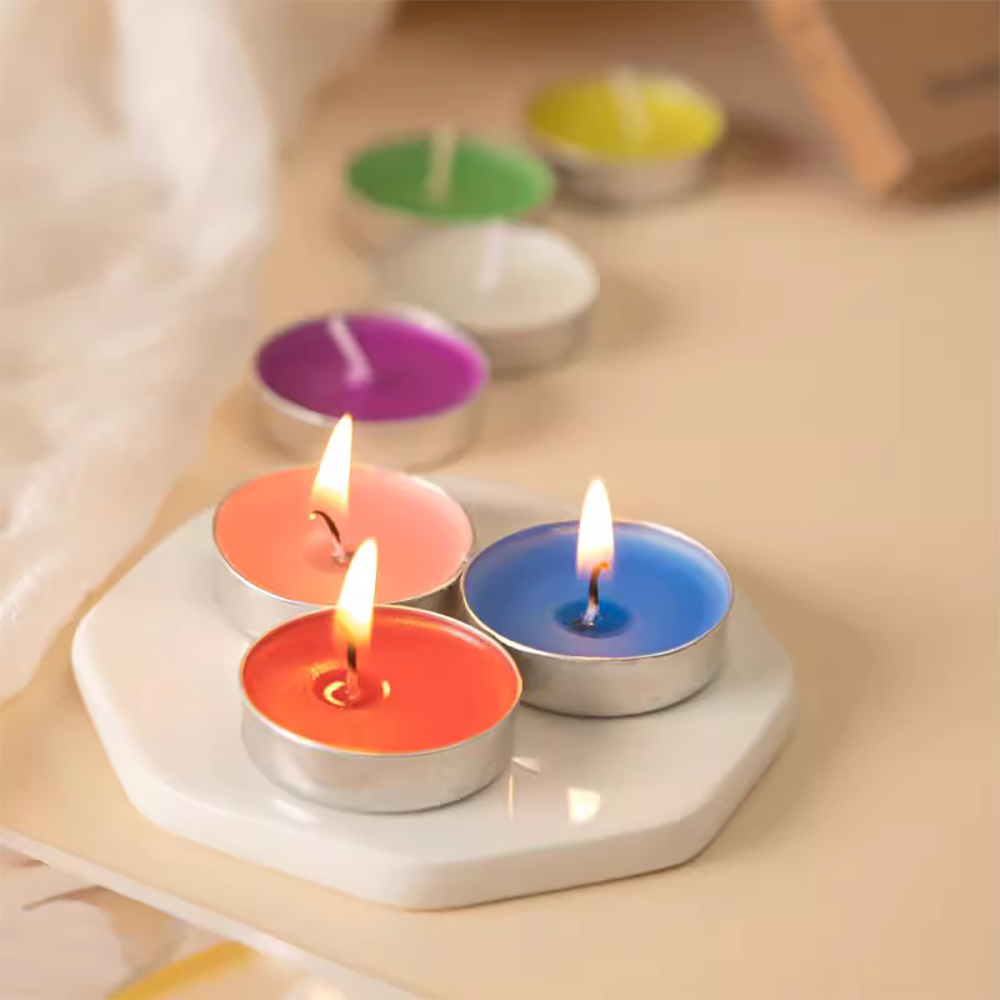 2 4 8 Hour 10 50 100 200 Pcs White Tea Lights Long Burn Night Light Christmas Candles Unscented Tealight OEM Customized Wax