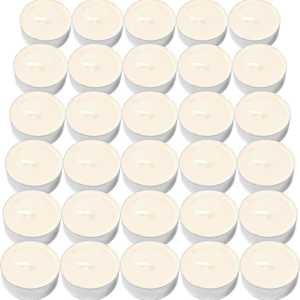 2 4 8 Hours Bulk Tea Candles Mini Tea Lights Tiny Ivory Scented TeaLight Candle for Shabbat Weddings or Parties