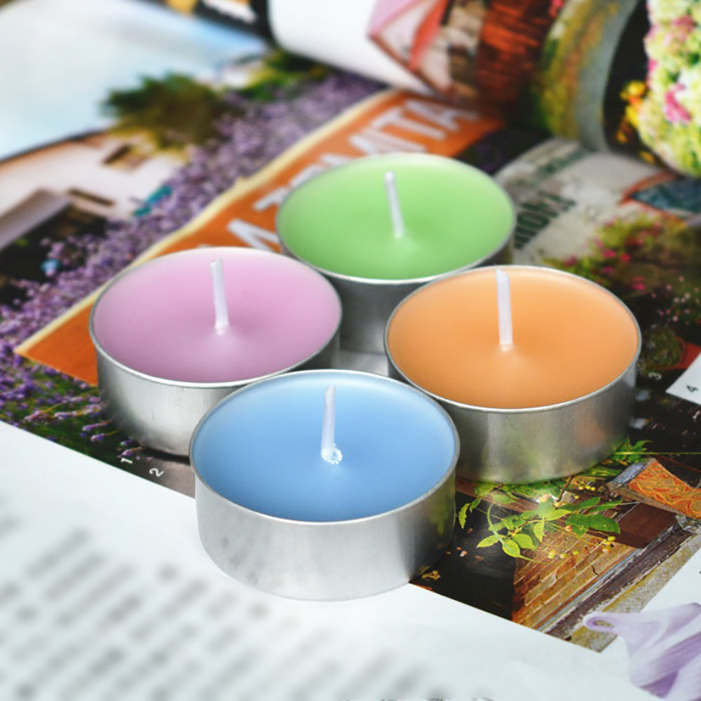 2 4 8 Hours Tea Candles Colored Tealight Candles Pleasant Fragrance Candle for Home Wedding