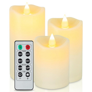 Home Decoration  Led Candle Christmas Handmade Outdoor Waterproof Flameless Candles with Remote Control and Timer