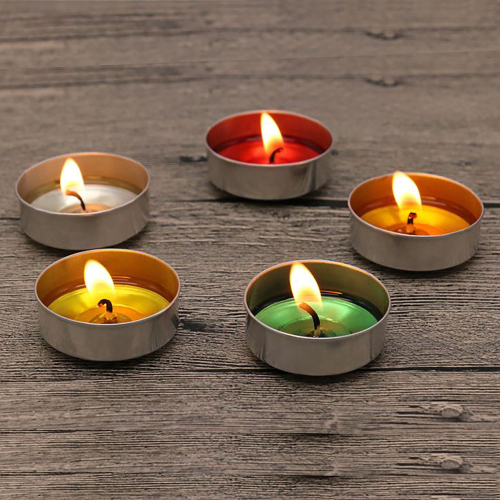 2 4 8 Hours Tea Candles Colored Tealight Candles Pleasant Fragrance Candle for Home Wedding