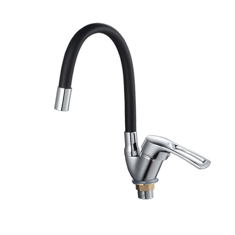 All copper kitchen faucet hot and cold sink open pipe hanging wall household