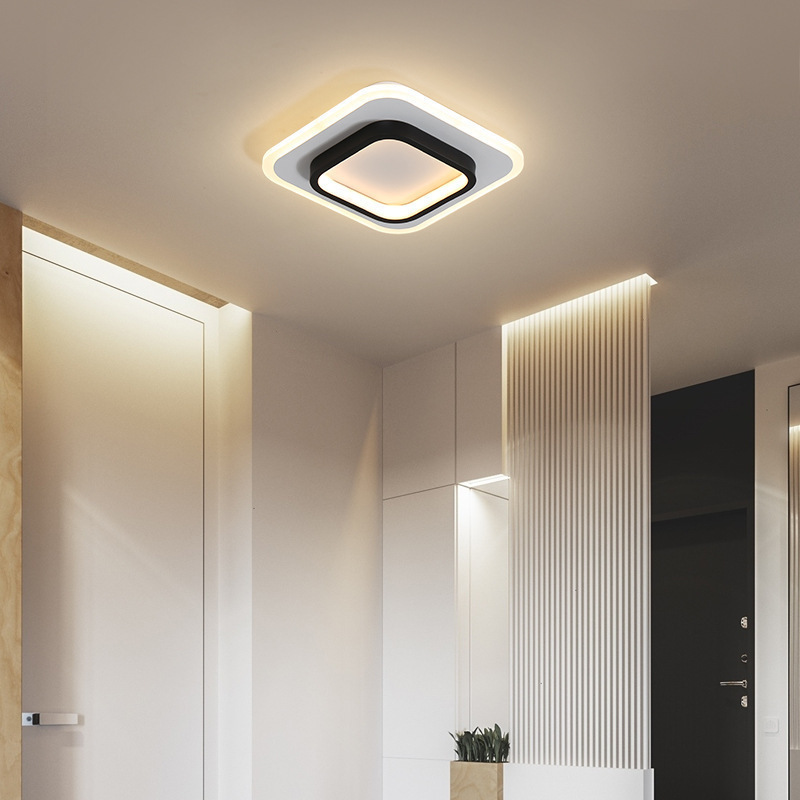 European ceiling light cloakroom in the corridor balcony 20W round square LED ceiling light aisle lamp background light