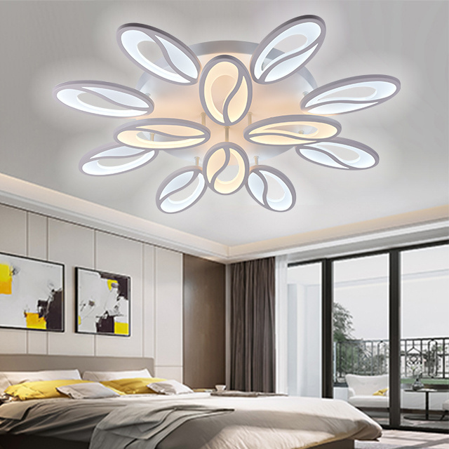 Modern App Remote Control Acrylic Square Chandelier Ceil Lamp Living Room Bedroom Home Luxury Led Ceiling Lights