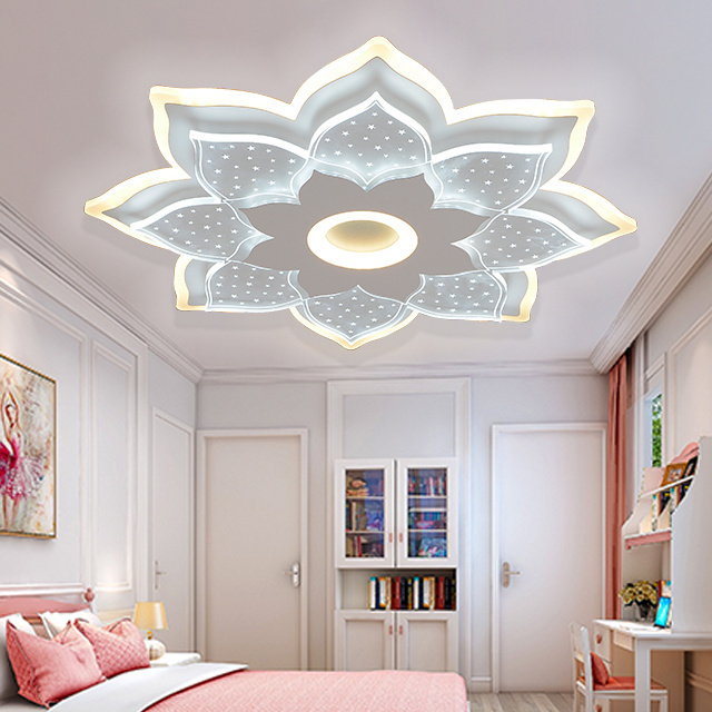 Fancy Simple Design Modern Lighting Nordic Dimming Lamp Acrylic House Indoor Bedroom Living Room Led Ceiling Light