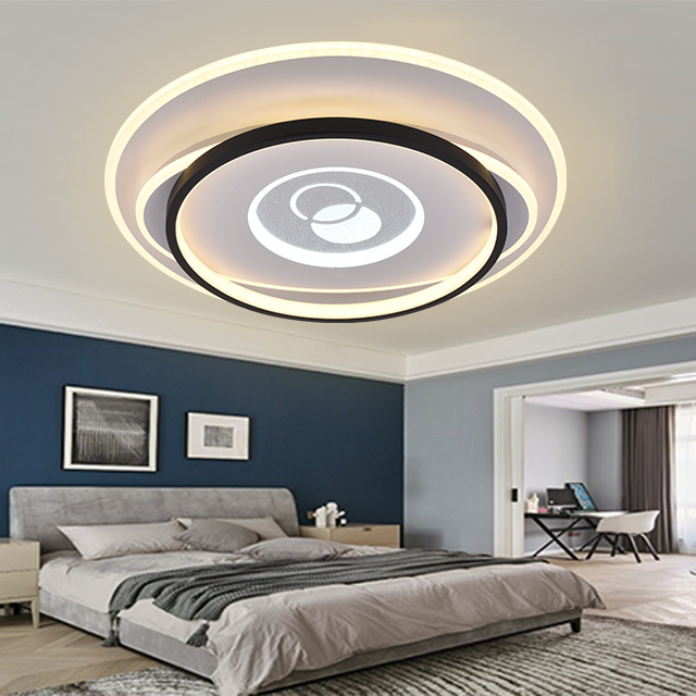 Smart Fancy Fixtures Modern Flush Mounted Ceil Lighting Living Room Bedroom Round Led Ceiling Light Indoor Lighting Ceiling