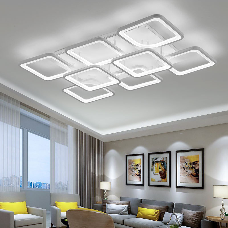 Black And White Indoor 150W Corridor Balcony Bedroom Square Led Ceiling Light Indoor Lighting Ceiling