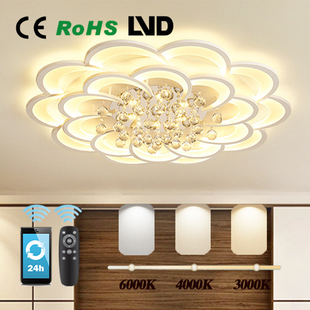 Modern Style Bedroom Room Large Hotel Gold Wedding Luxury Crystal Ceiling Lustre Chandeliers Led Crystal Pendant Light