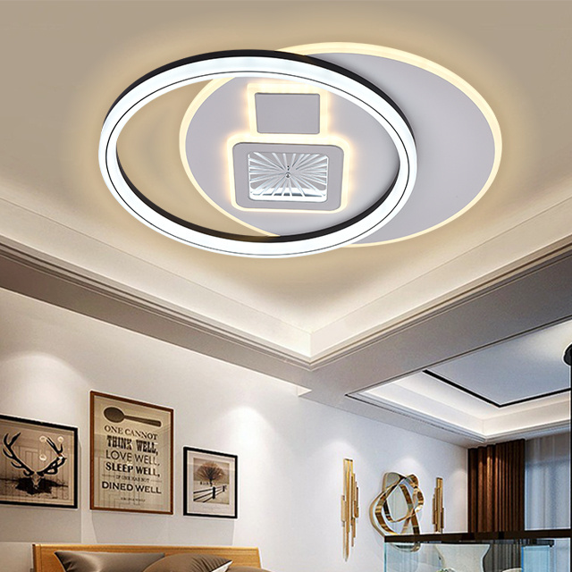 Led Round Square Modern Lamps 110v220v Remote Control Lighting Study Bedroom Household Led Ceiling Lamps