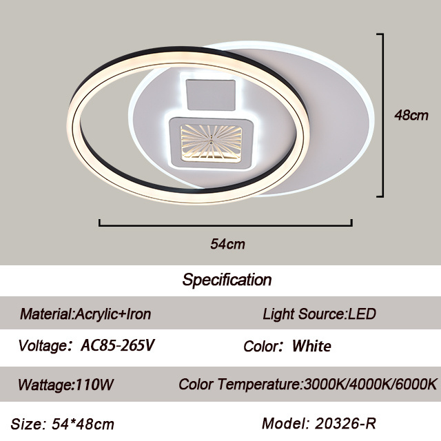 Led Round Square Modern Lamps 110v220v Remote Control Lighting Study Bedroom Household Led Ceiling Lamps