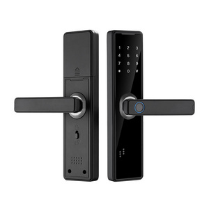 TUYA  Smart Door Lock Aluminum Fingerprint Inside Digital Handle Keyless  Smart Lock  Smart Home Hotel Door digital Lock