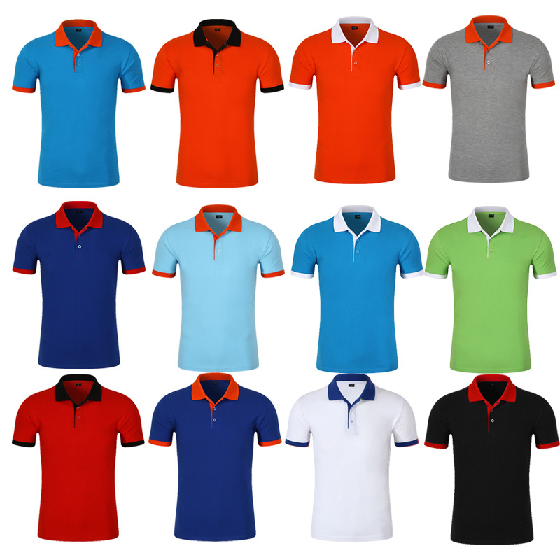 High quality 100% cotton multi-color custom printed embroidery OEM logo Plain color blank men's polo T-shirt Polo shirt