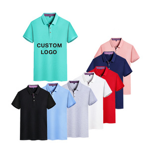 Wholesale high quality plain leisure embroidered polo shirt golf custom logo men's simple polo shirt