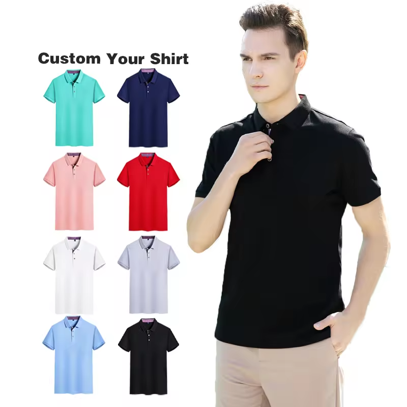 wholesale high quality screen printing  mens summer clothes tshirt custom logo  golf polo shirts for men