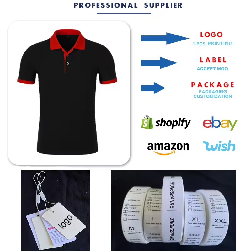 Casual   Golf polo shirt Custom logo embroidery  Polyester working cotton men's  shirt custom  mens t shirts for men