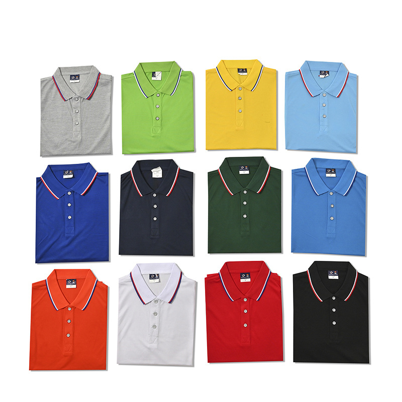 shirt Embroidered printed custom logo terylene polo T-shirt Company uniform short sleeve polo shirt Men's polo T-shirt