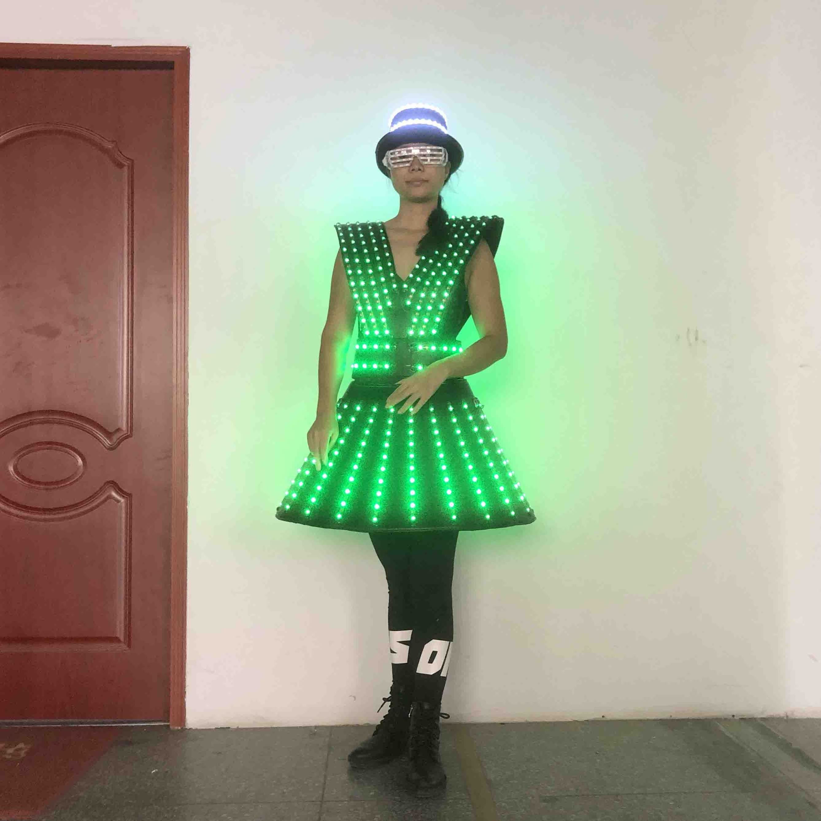 Night Club Party Performance Wear LED Dance Costume