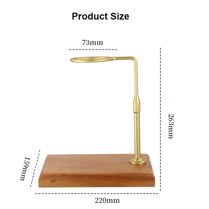 Brass And Solid Wood Pour Over Coffee Stand Coffee Percolator Holder Stand Hand Drip Line Household Coffee Stand