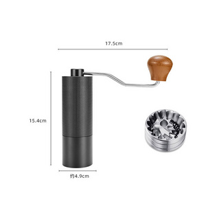 Manual Coffee Grinder with Adjustable Settings SUS420 Burr Hand Crank Coffee Grinder Portable Mill Faster Grinding