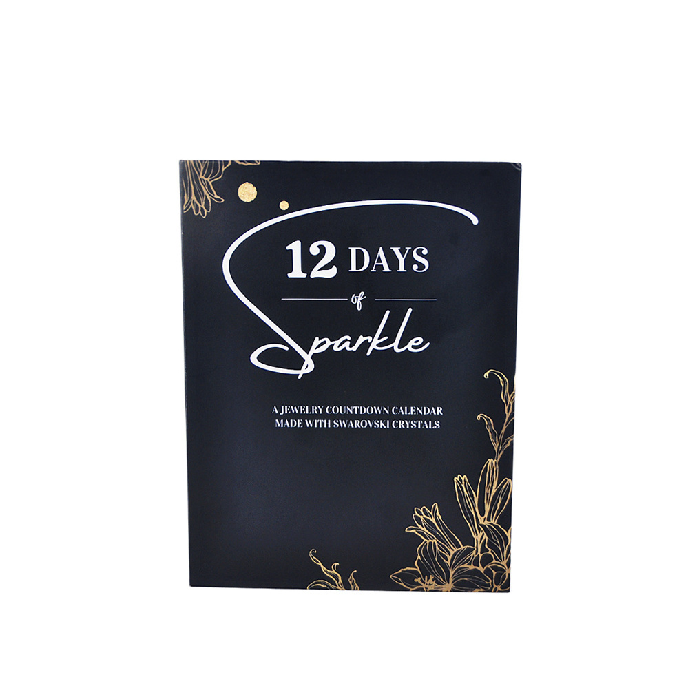 Custom Design Empty Christmas Calendar Box Luxury Cardboard GIft Packaging Cosmetic Beauty Advent Calendar