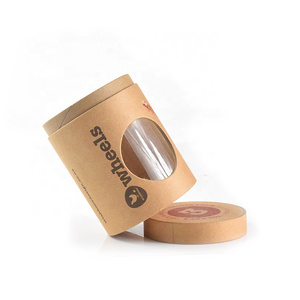 Biodegradable Luxury Unique Custom Round Cardboard Container Kraft Paper Tube T Shirt Packaging