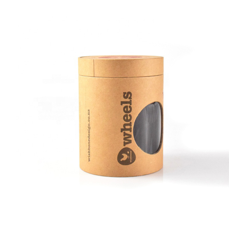 Biodegradable Luxury Unique Custom Round Cardboard Container Kraft Paper Tube T Shirt Packaging