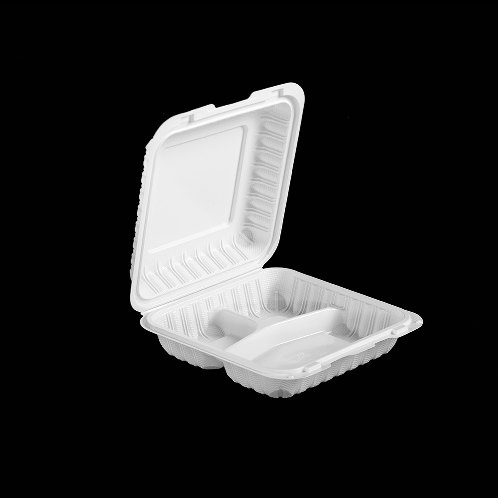 9x9x3 Restaurant  clamshell white disposable eco friendly meal fast food take away lunch packing foam box