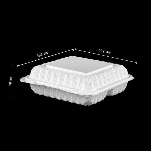 9x9x3 Restaurant  clamshell white disposable eco friendly meal fast food take away lunch packing foam box