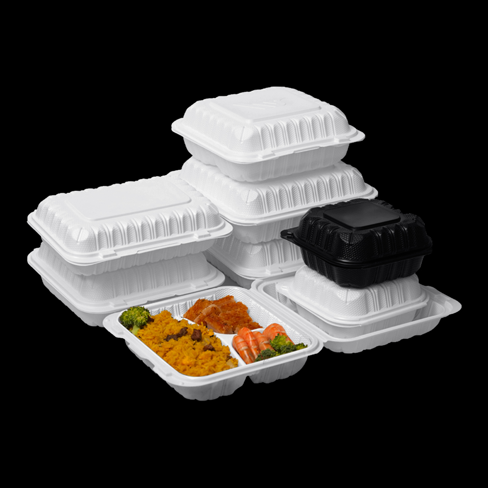 9x9x3 Restaurant  clamshell white disposable eco friendly meal fast food take away lunch packing foam box