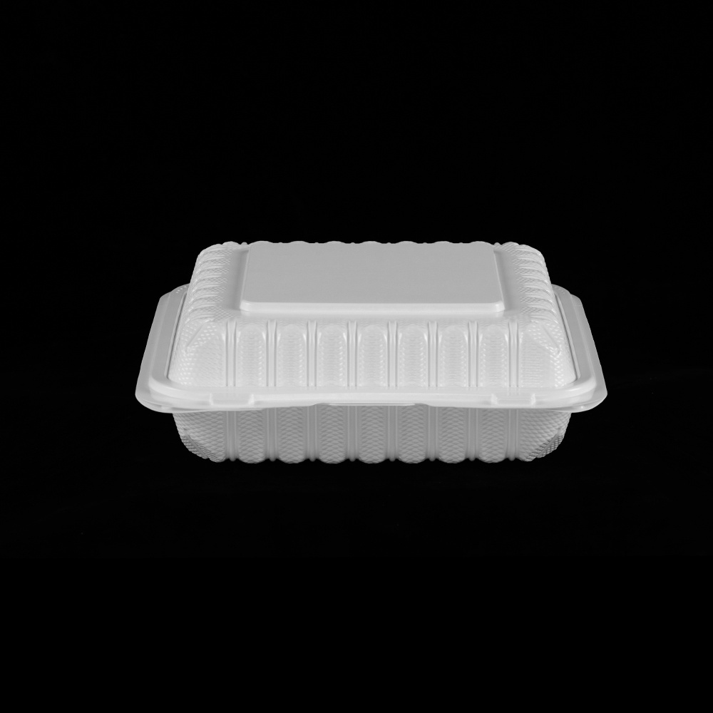 9x9x3 Restaurant  clamshell white disposable eco friendly meal fast food take away lunch packing foam box