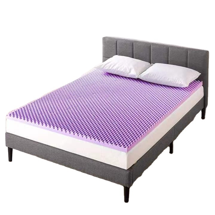 Egg Crate Memory Foam Bed Topper with Lavender Cooling Mattress Pad Mattresses