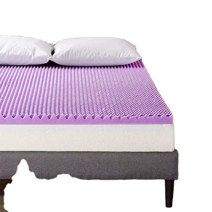 Egg Crate Memory Foam Bed Topper with Lavender Cooling Mattress Pad Mattresses