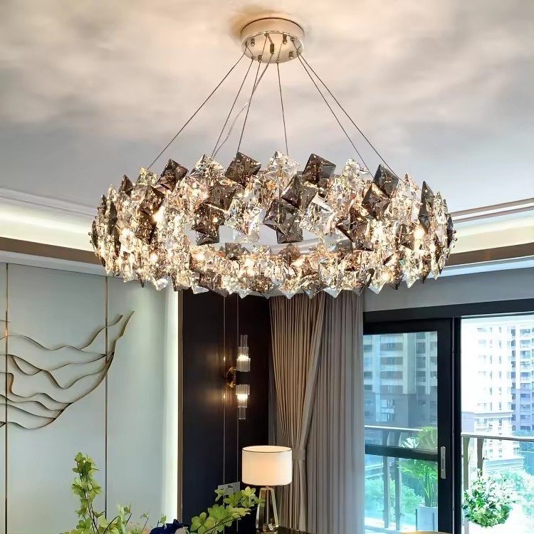 Led Modern K9 Crystal Chandeliers Rustic Bedroom Dining Room Pendant Light Fixtures Lighting Chandeliers Ceiling Luxury