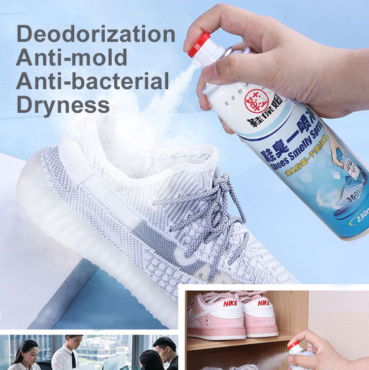 Hot selling water repellent antibacterial shoes rack cabinet box deodorization spray travel sneaker shoe deodorizer