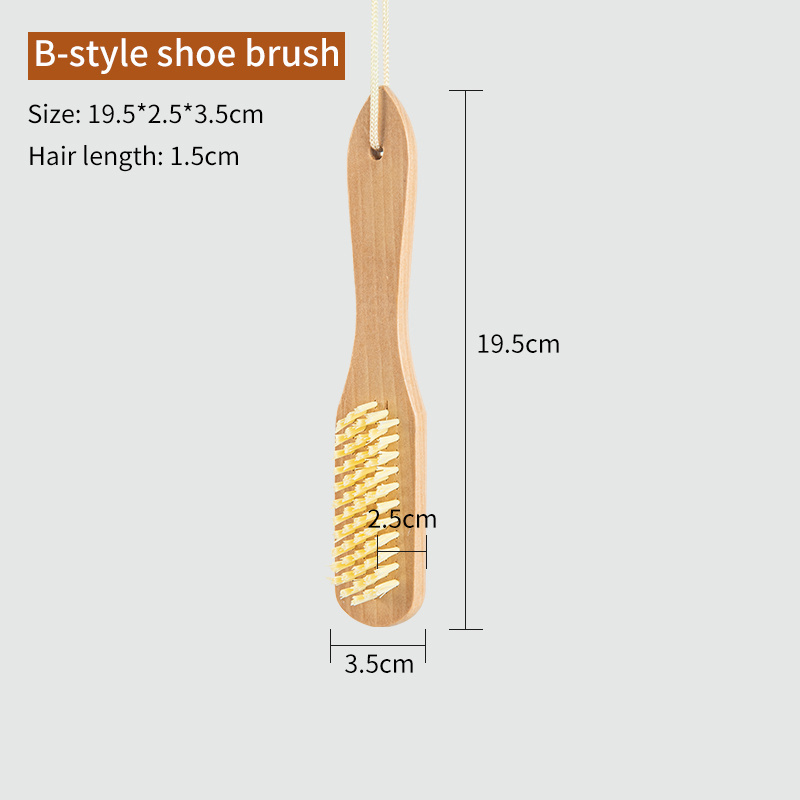 Handle Cleaning Shoe Brush manual Horsehair Bristle Plastic Large Size Wood Silk Cleaning Products Shoes Sole