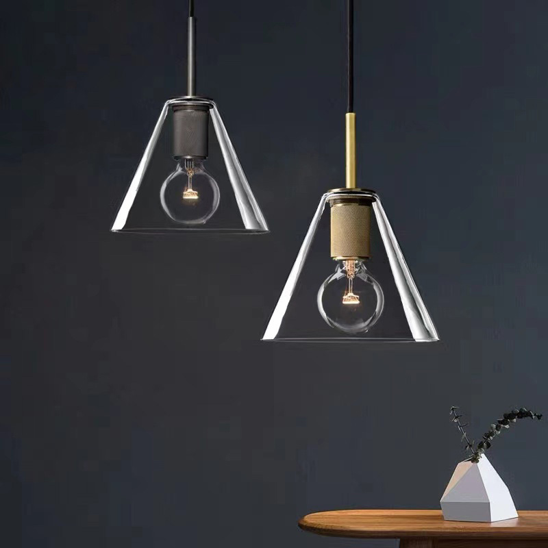 Modern Glass Pendant Lamp Industrial Decor Chandelier Hanging Light For Kitchen Restaurant Bedroom Lighting