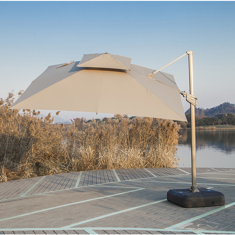 ZhongShi custom square beach umbrella sand anchor commercial umbrella outdoor for restaurant