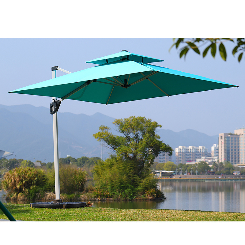 Zhongshi aluminum restaurant restaurant outdoor umbrellas big size garden pagoda patio umbrellas and bases