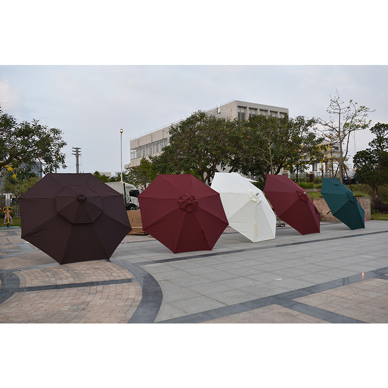 Zhongshi custom parasols umbrellas giant outdoor umbrella luxury wooden beach umbrella with logo