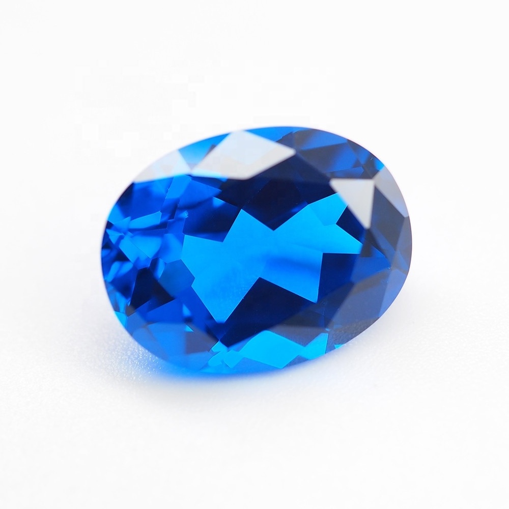 Blue 10x12mm oval cut synthetic spinel price per carat for jewelry making